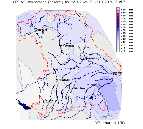 GFS Niederschlagsvorhersage (Summe) für Übermorgen vom 10.01.2026 wurde nicht gefunden!